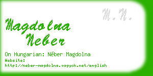 magdolna neber business card